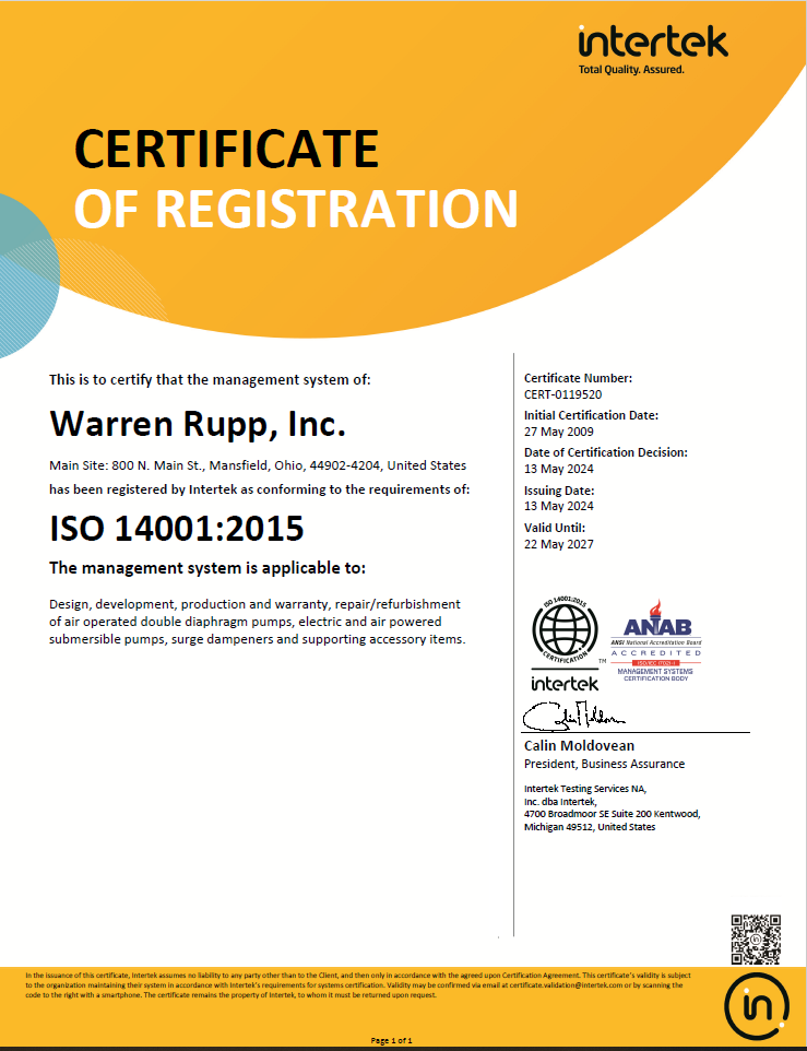 ISO 14001 Certificate